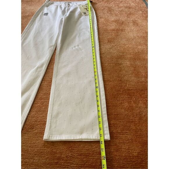 NWT ESPARANTO Bedazzled High Rise White Jeans - Picture 7 of 8